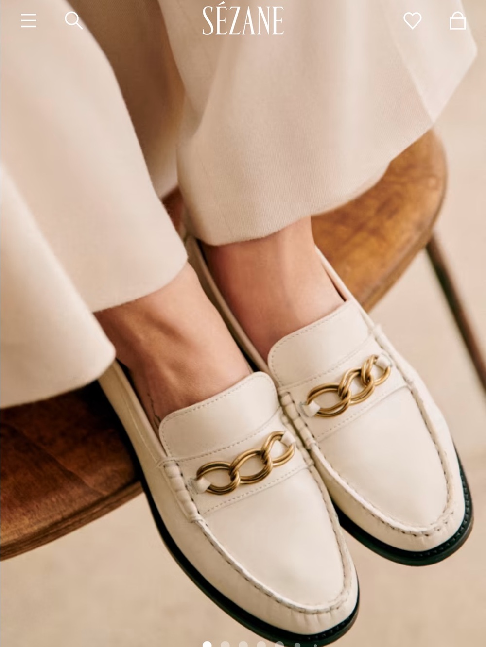 RARE VICKY LOAFERS in SMOOTH ECRU